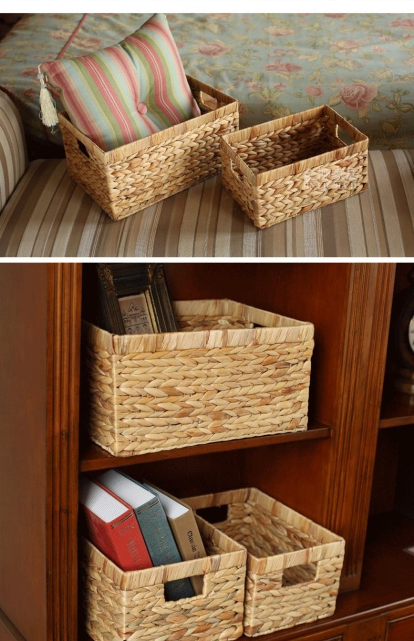Braided Rattan Storage Basket Finishing Without Cover