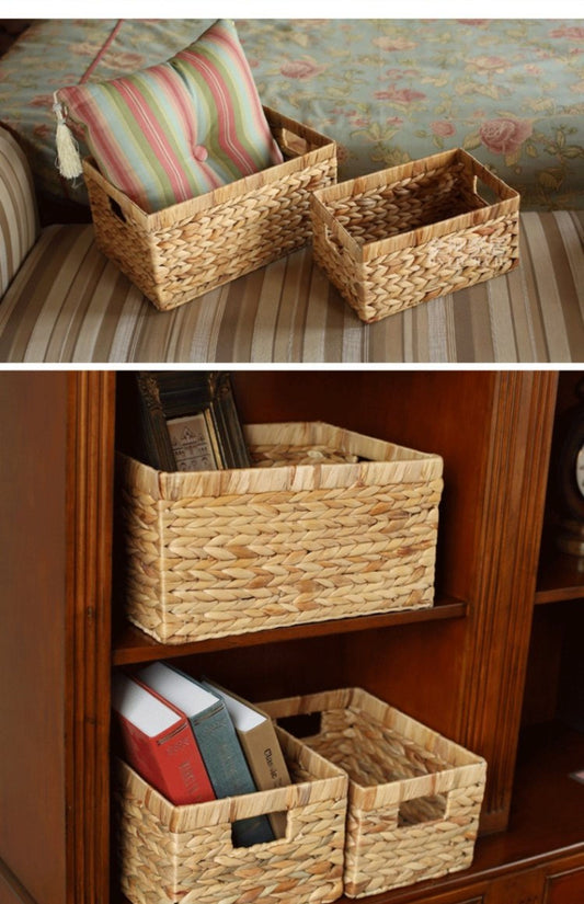 Braided Rattan Storage Basket Finishing Without Cover