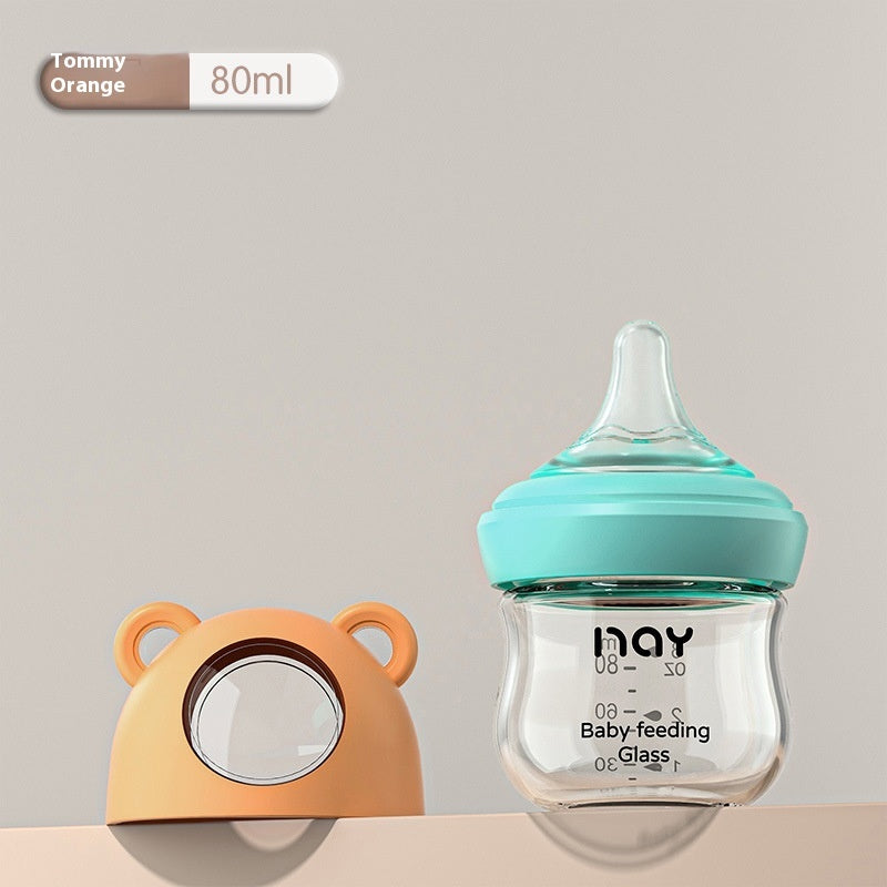 Fashion Newborn Infant Glass Feeding Bottle